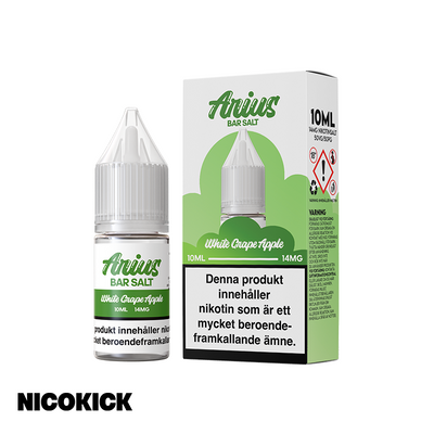 Arius Bar Salt - White Grape Apple (10ml E-juice)