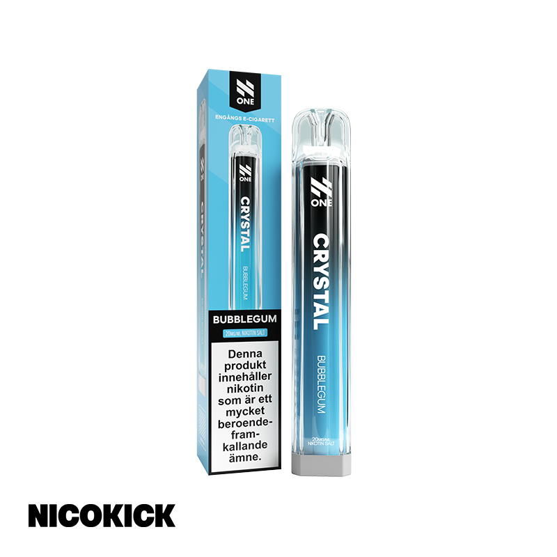 N One Crystal Engångs Vape - Bubblegum