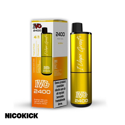 IVG 2400 4in1 Mesh Engångs Vape - Yellow Edition