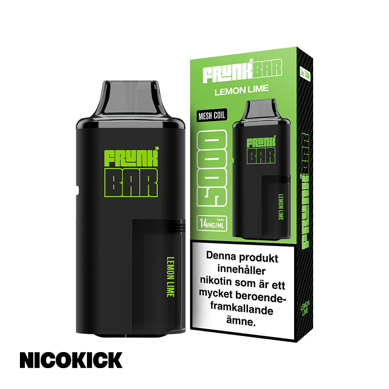 Frunk Bar 5000 Engångs Vape - Lemon Lime