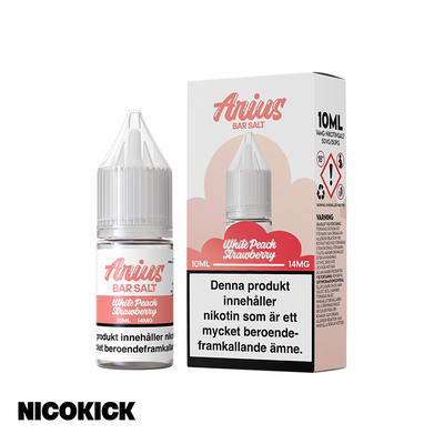 Arius Bar Salt - White Peach Strawberry (10ml E-juice)