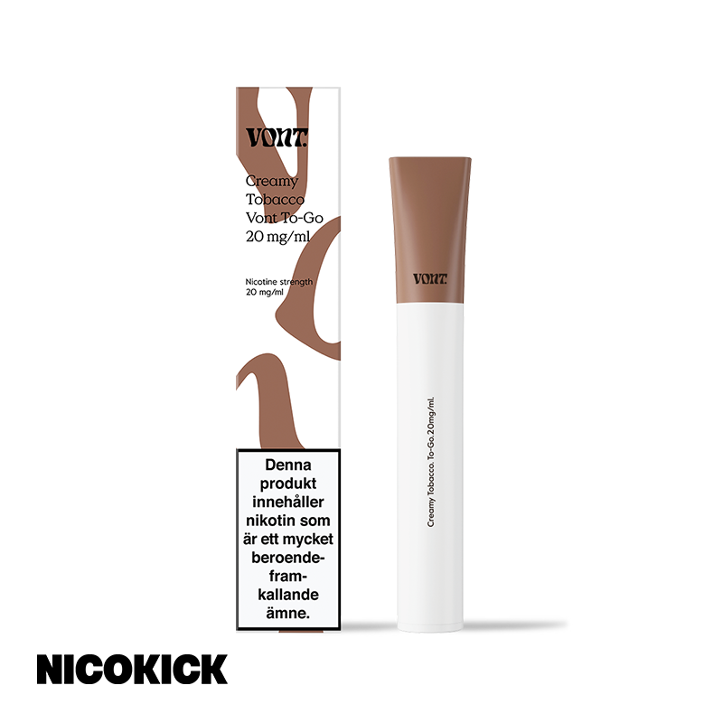 Vont To Go Engångs Vape - Creamy Tobacco