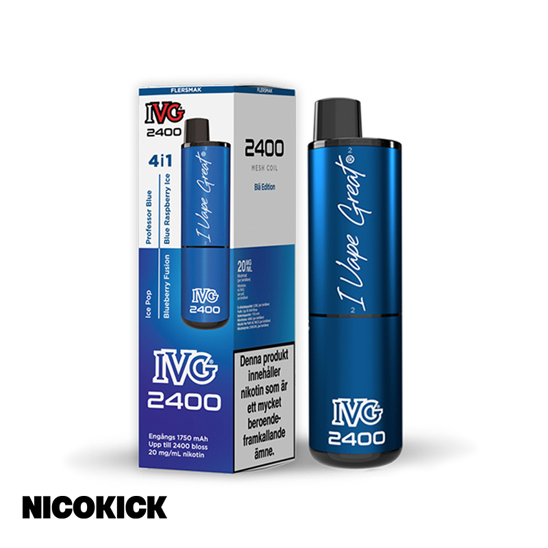 IVG 2400 4in1 Engångs Vape - Blue Edition