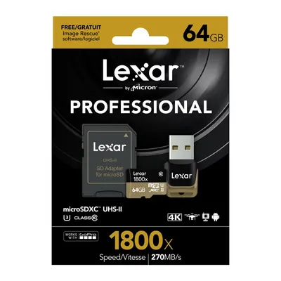 Lexar MicroSD 1800x 64GB