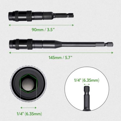 Magnetisk förlängning för bits, två storlekar 90 mm och 145 mm.