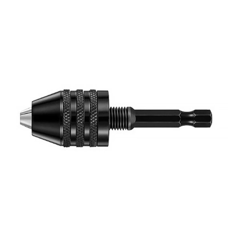 Drill adapter / drill chuck set (Hexagonal shank) 0.8-8mm Black