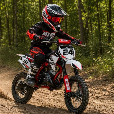 Dirtbike MX50 2-takt 14/12 - Röd