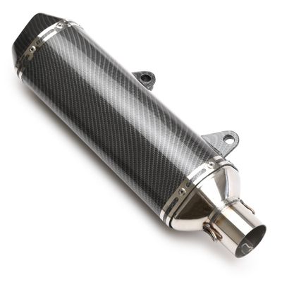 exhaust / muffler 45/48mm, carbonblack Dirtbike