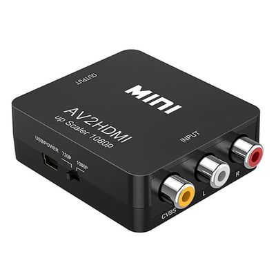 AV TO HDMI high-definition video converter 1080P (Black)