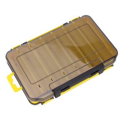 Double sided fishing lure bait box, Yellow (HS-1017)