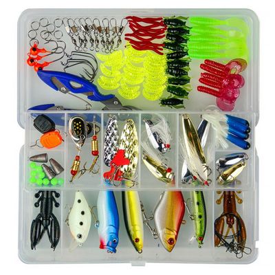 120-piece fishing lure set (Transparent box)