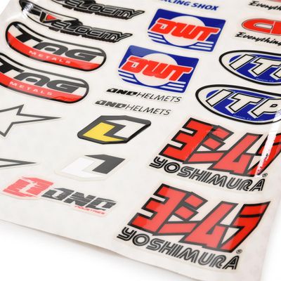 Sponsor dekaler / klistermärken - FOX, ONE, MAXXIS, YOSHIMURA