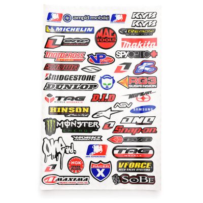 Stickers Sheet - ONE, Monster, Alpinestars, Michelin