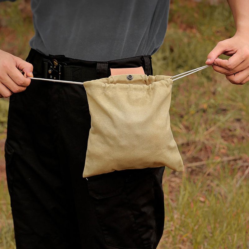 Outdoor fruit picking bag, waist hanging tool belt bag (Khaki)