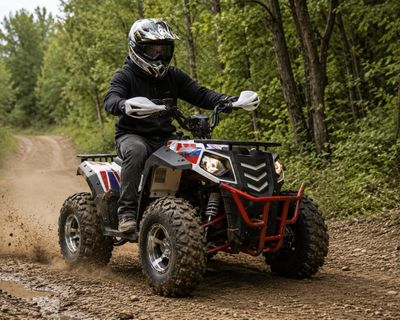 ATV 200cc Arbetsfyrhjuling 4x2 CVT 4-takt, Aluminiumfälgar