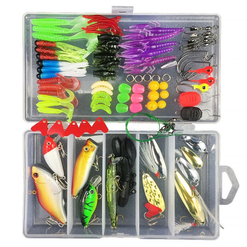 88-piece fishing lure set (Transparent box)