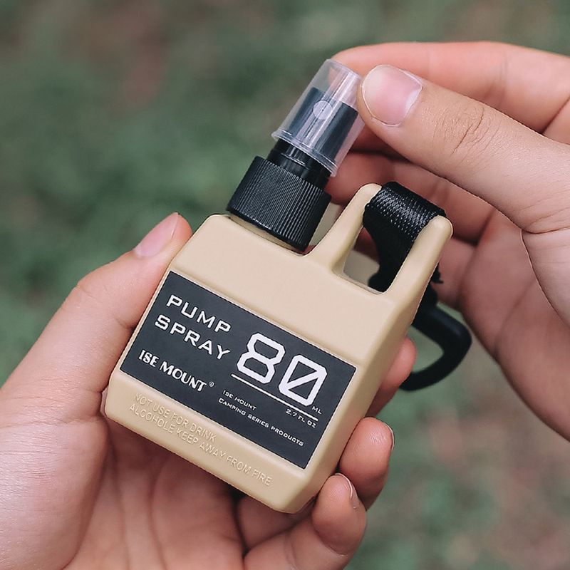 Outdoor 80ml spray bottle, Khaki (lotion pump head)