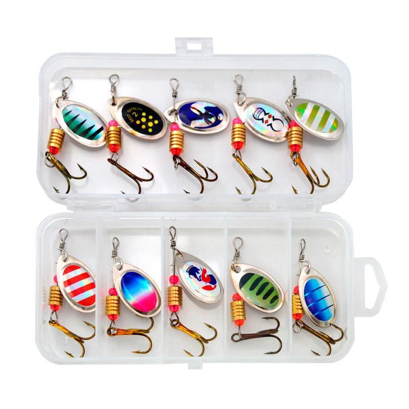 10-Piece Assorted Spinnerbait with Storage Box (XLT-06)