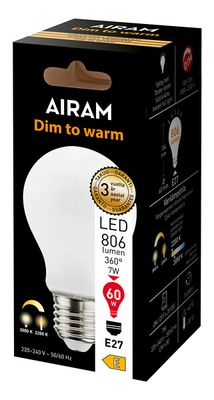 Normallampa LED 7W dim-warm