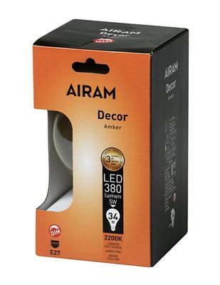 Glob LED E27 95mm 4,5W decor amber