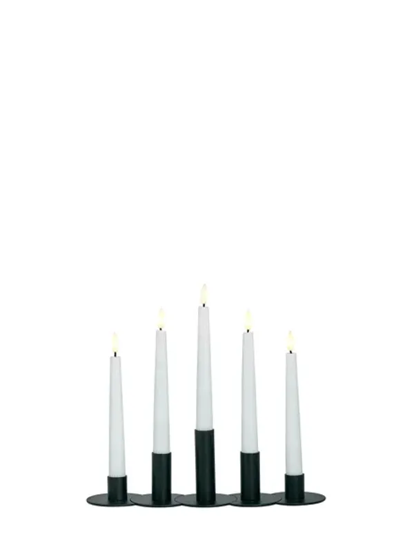 Lykke adventsljusstake svart