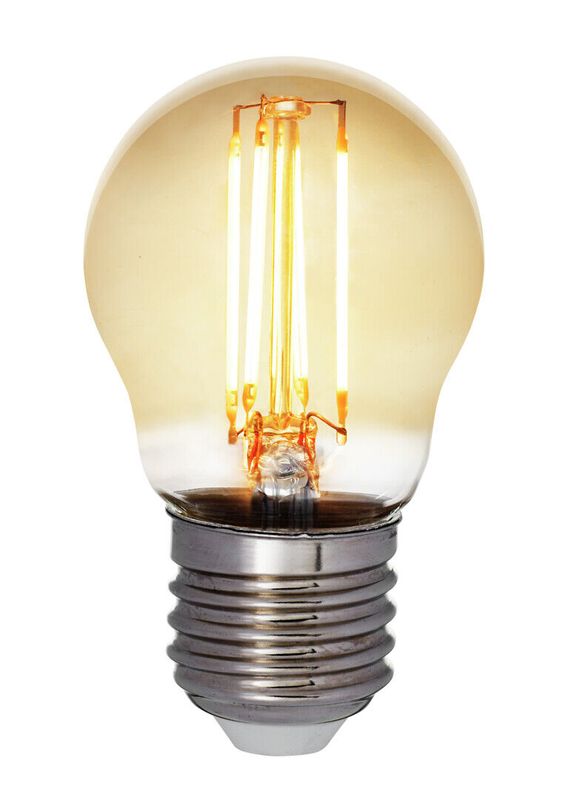 Klotlampa LED E27 2,5W Decor Amber