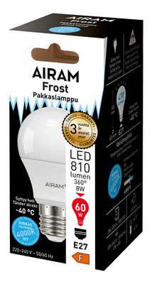 Normallampa LED 840 8,5W frost/utomhus