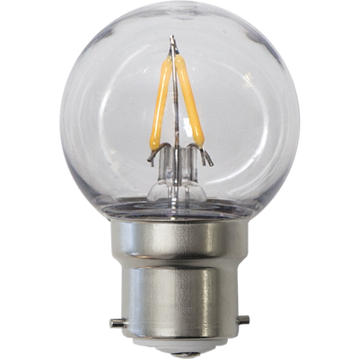 Klotlampa bajonett filament LED 1W