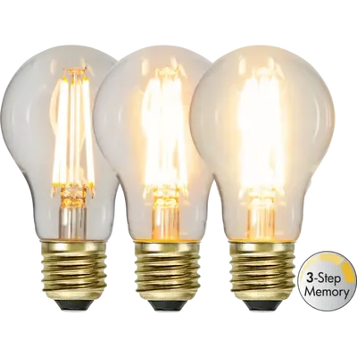 Normallampa LED 6,5W 3-steg memory soft glow