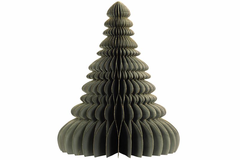 Pappersgran grön/guld 50cm