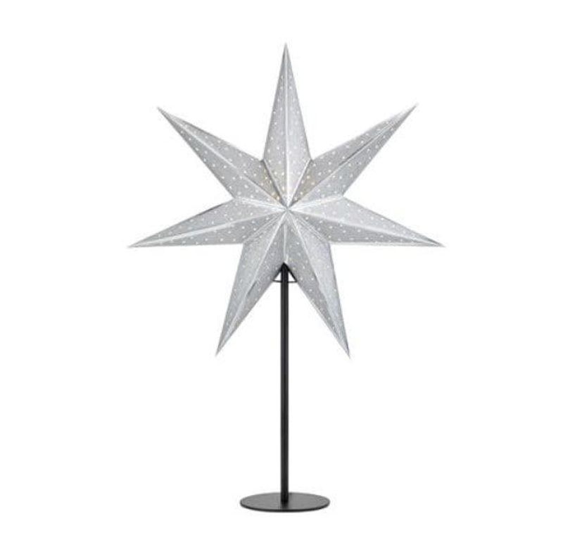Glitter bordsstjärna 45 silver