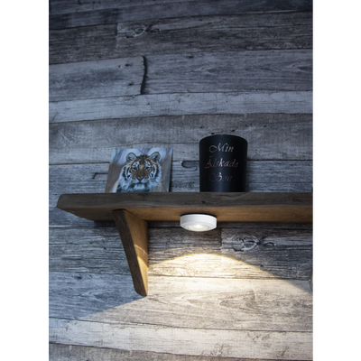 Batteridriven push spotlight LED vit