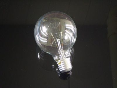 Globlampa klar 25W E27 80mm