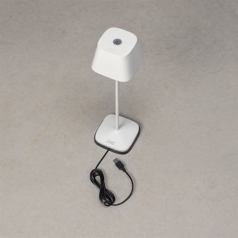 Capri bordslampa USB vit