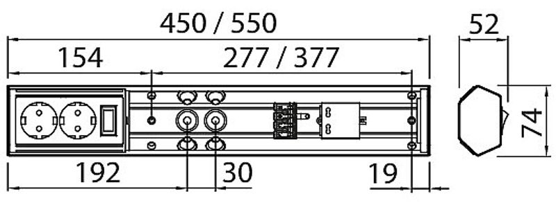 Handy bänkbelysning LED 45