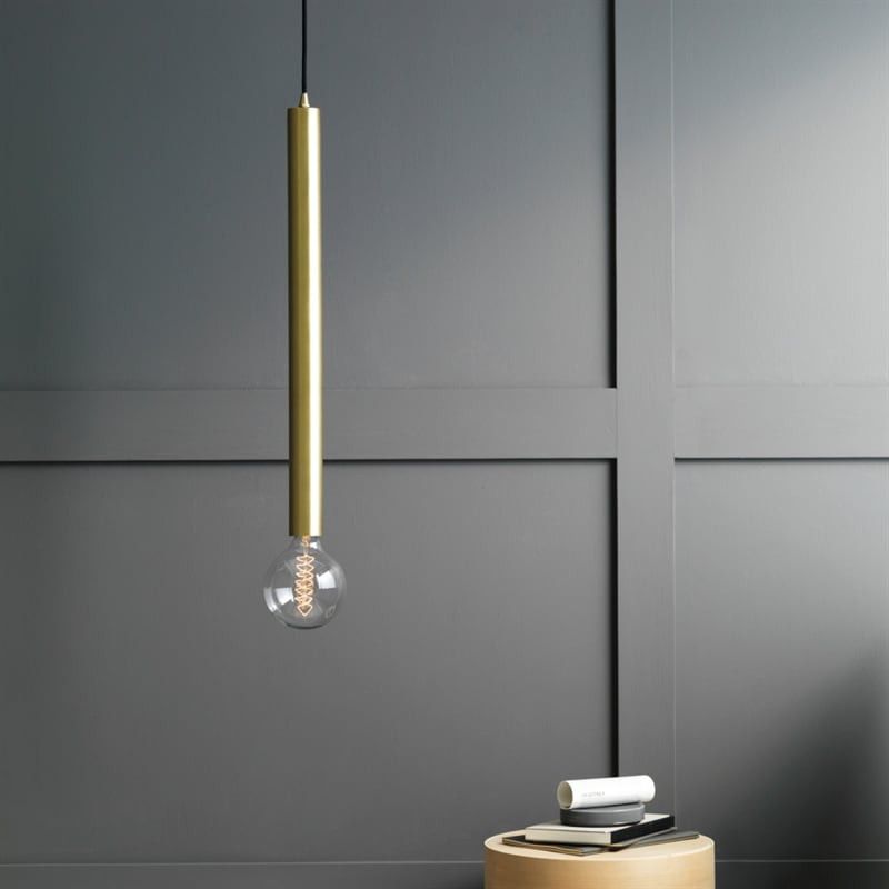 Long taklampa 62 mässing