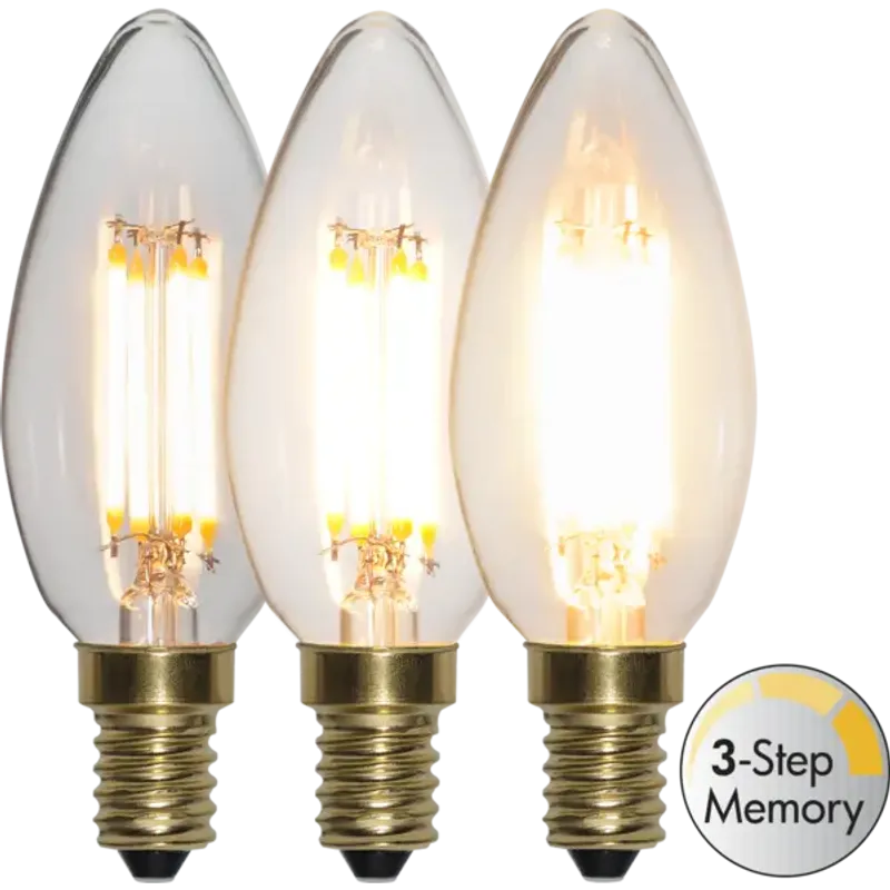 Kronljus LED 4W 3-steg memory soft glow