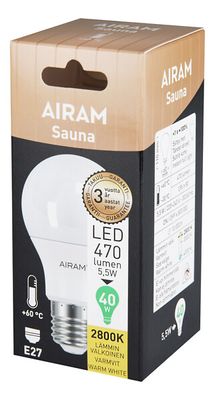 Normallampa LED 4,5W Sauna