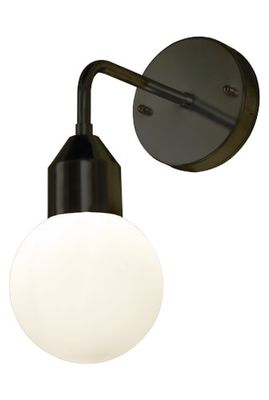 Florens vägglampa IP44 svart