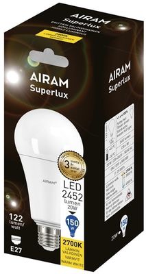 Normallampa LED E27 827/19W superlux
