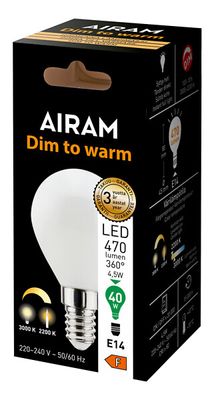 Klotlampa LED E14 4,5W dim-warm