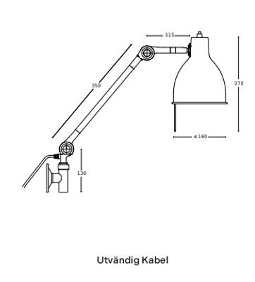 PJ72 vägglampor m. kabel