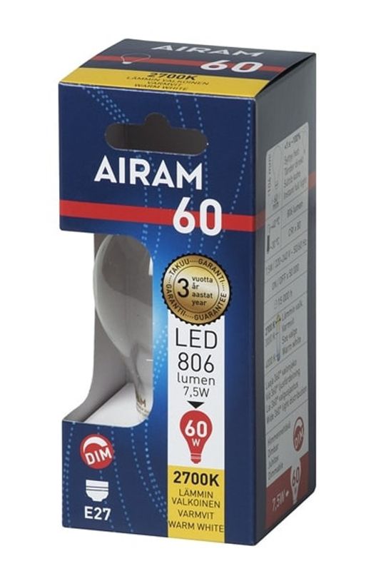 Normallampa LED E27 7W dim