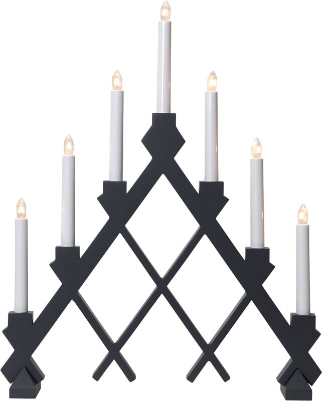 Rut ljusstake grå