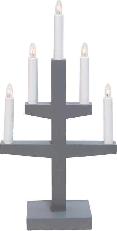 Trapp ljusstake grå