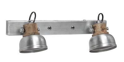 Rutland vägglampa 2L silver