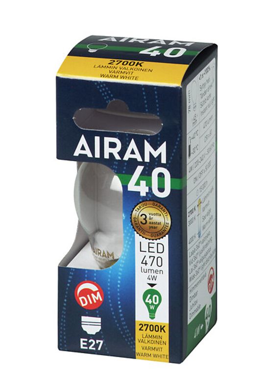 Klotlampa LED E27 4,5W dim