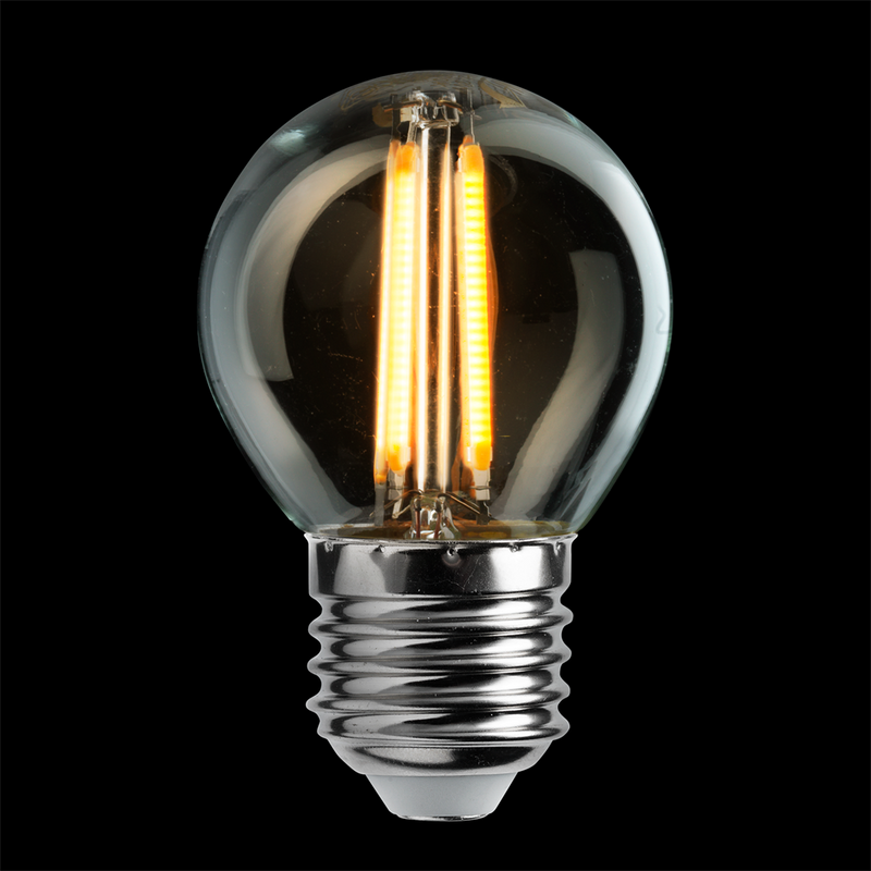 Klotlampa LED E27 klar 3-steg memory