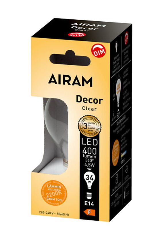 Normallampa LED 4,5W Decor Clear dim