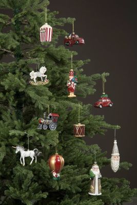 Julgranshänge trumma röd/grön 2-pack